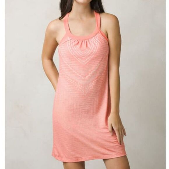 PRANA Women's Cantine Active Dress ' peach synergy' coral - Picture 1 of 6